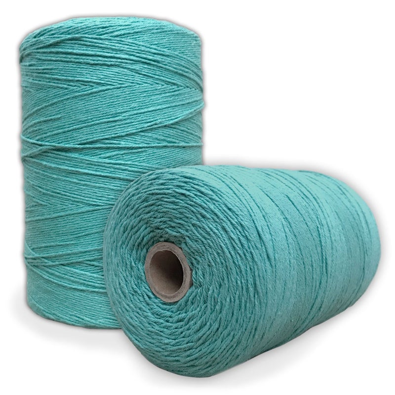 Paper Farm Durable Loom Warp Thread (Turquoise), 8/4 Warp Yarn (800 Yards), Perfect for Weaving: Carpet, Tapestry, Rug, Blanket or Pattern - Warping Thread for Any Loom - Image 1